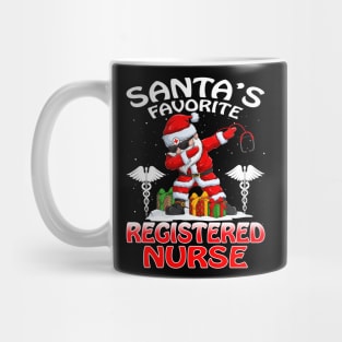 Santas Favorite Registered Nurse Christmas T Shirt Mug